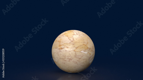 The marble ball for abstract or background 3d rendering