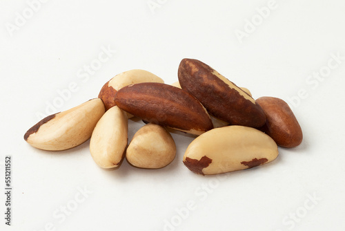 Fotografía Brazilian nut known as castanha do Pará isolated on white background