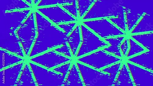 rotating cross animation with retro and abstract glitch effect