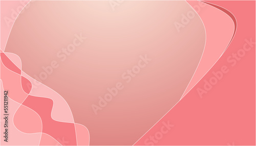 pink background with ribbon and hearts