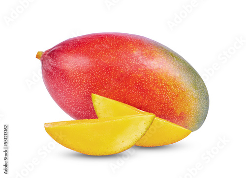 mango fruit with leaf on transparent png