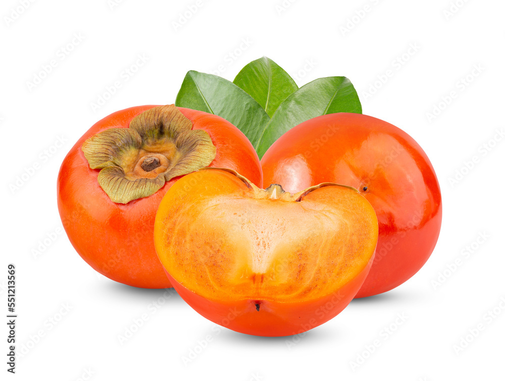 fresh ripe persimmons isolated on transparent png fresh ripe persimmons isolated on transparent png
