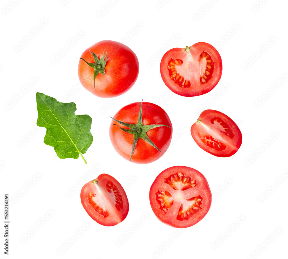 Fresh tomato on transparent png - obrazy, fototapety, plakaty 