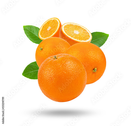 fresh orange isolated on transparent png