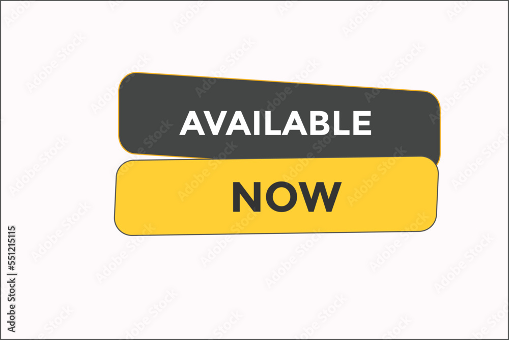 Available now button web banner template Vector Illustration
Available now button web banner template Vector Illustration