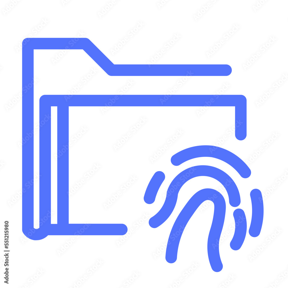 Fingerprint Folder Biometric Archive Icon Fingerprint Folder Biometric Archive Icon