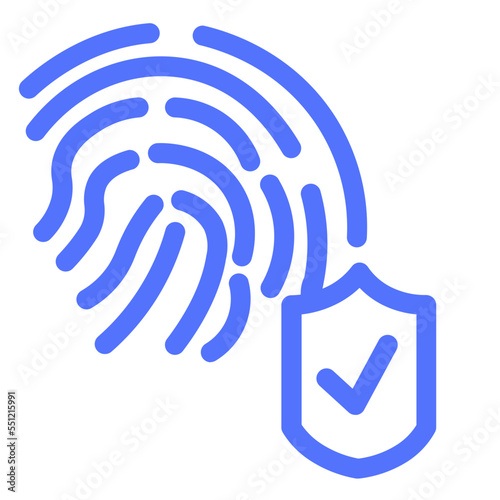 Fingerprint Protect Secure Authentication Biometric Identification Security Icon