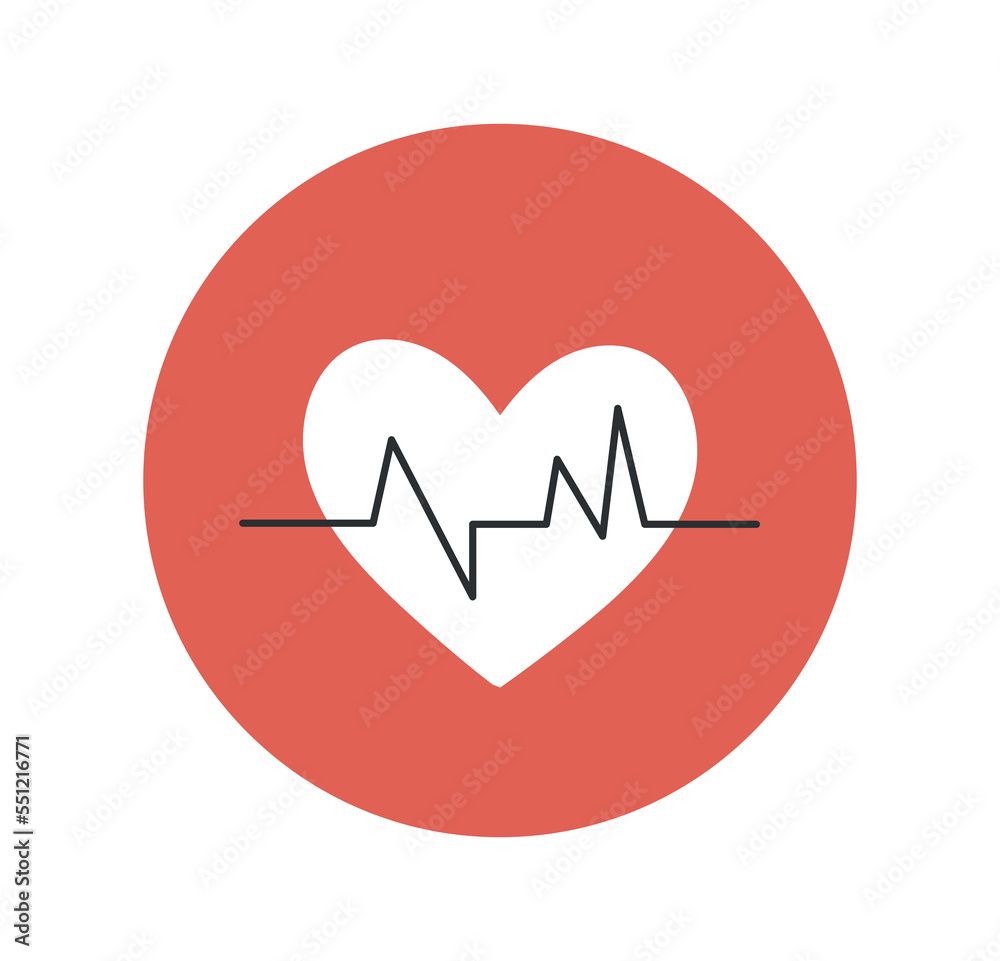 Heart beat icon. Metaphor of life and pulse changes, health care and diagnosis. Metaphor of medicine, scientific research and test. Regular medical check up. Cartoon flat vector illustration Heart beat icon. Metaphor of life and pulse changes, health care and diagnosis. Metaphor of medicine, scientific research and test. Regular medical check up. Cartoon flat vector illustration