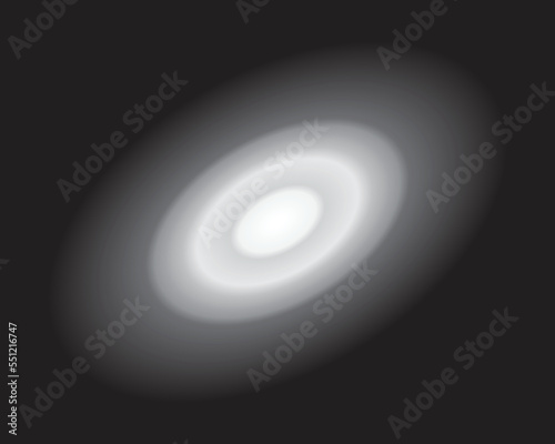 light effect vector design background shaped like a circle or ellipse oval which consists of various white and gray colors and black colors around the object so that it forms like a galaxy
