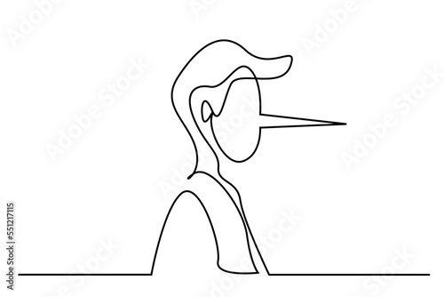 pinocchio young boy liar trickster line drawing