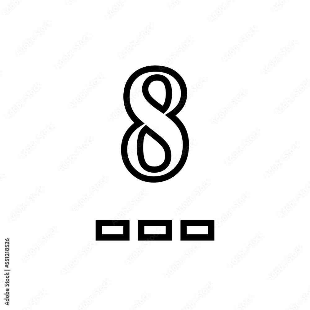 Fototapeta premium morse numbers, line ,icon, design, flat, style, trendy, collection, template