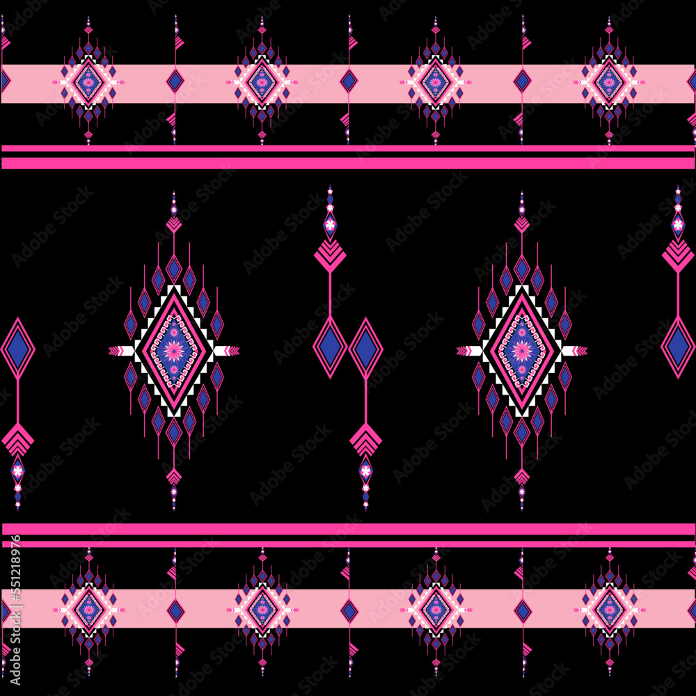 seamless christmas pattern, Geometric ethnic pattern traditional Design for background,carpet,wallpaper,clothing,wrapping,Batik,fabric,sarong,Vector illustration embroidery style.