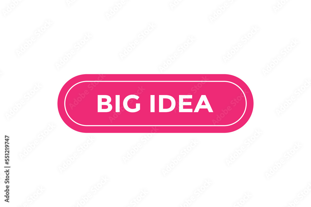 Big idea button web banner template Vector Illustration Big idea button web banner template Vector Illustration