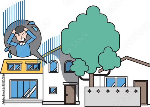 隣の家の樹木がはみ出し日陰になってしまった住宅と困る住民