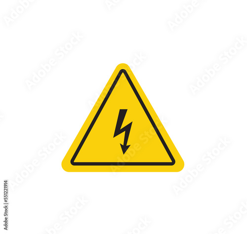 High Voltage vector sign. Caution alert vector sign.