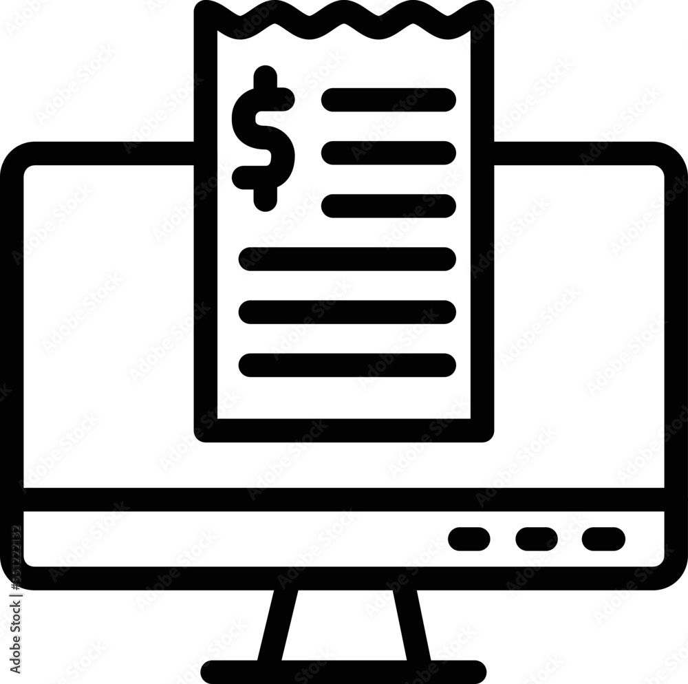 Invoice slip Vector Icon Design Illustration Invoice slip Vector Icon Design Illustration