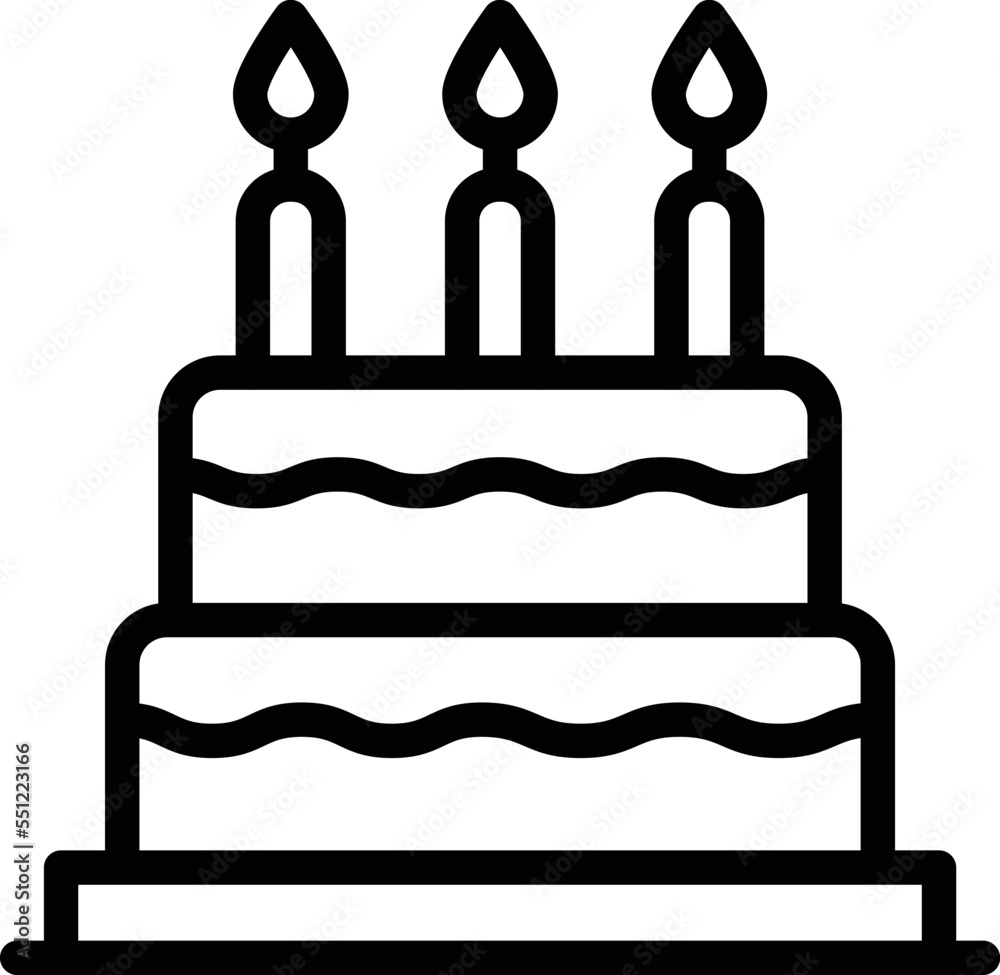 Cake Vector Icon Design Illustration Cake Vector Icon Design Illustration