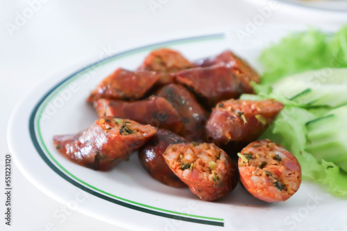 sausage or Northern Thai sausage, sausage or spicy sausage