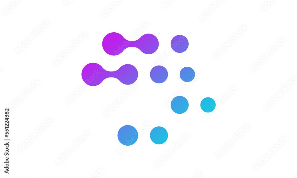 abstract D molecule logo abstract D molecule logo