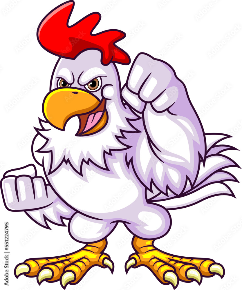 The rooster fighter boxing The rooster fighter boxing