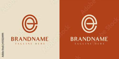 Letter EO or OE Oval Logo, suitable for any business with OE or EO initials. photo