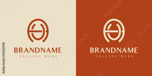 Letter AU or UA Oval Logo, suitable for any business with AU or UA initials.