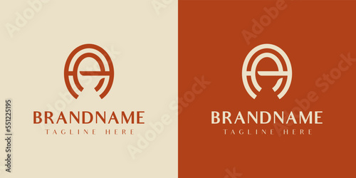 Letter AA or A Oval Logo, suitable for any business with AA or A initials.