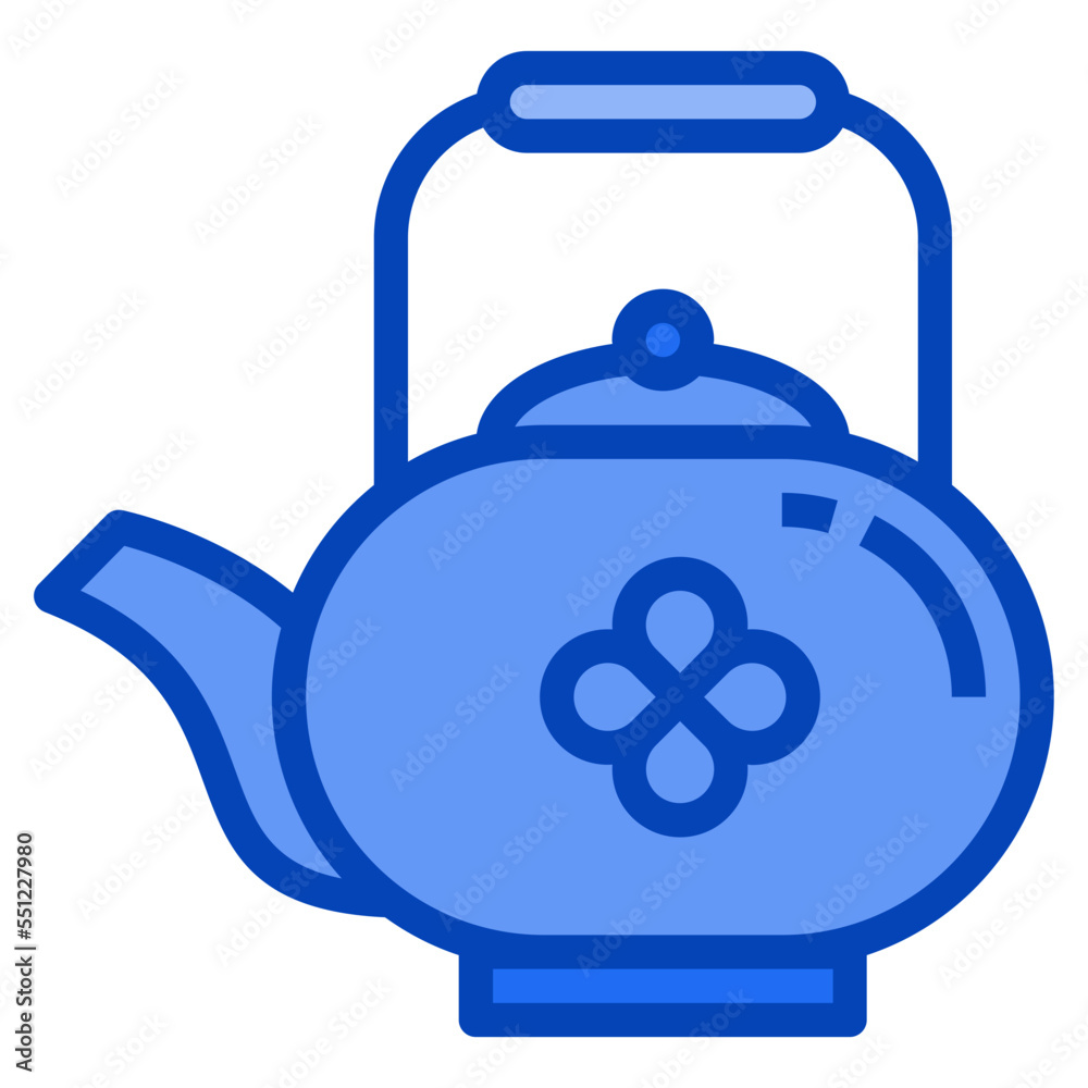 Obraz premium teapot blue icon