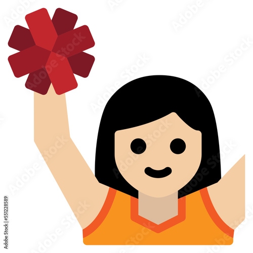 cheerleader flat icon