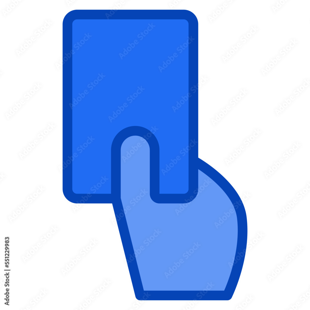 yellow card blue icon