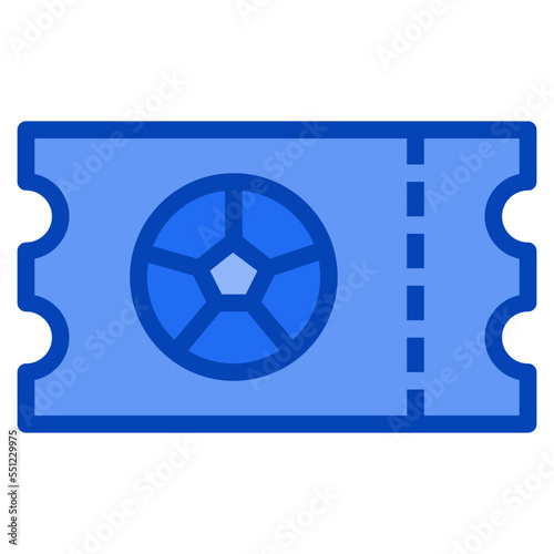 ticket blue icon