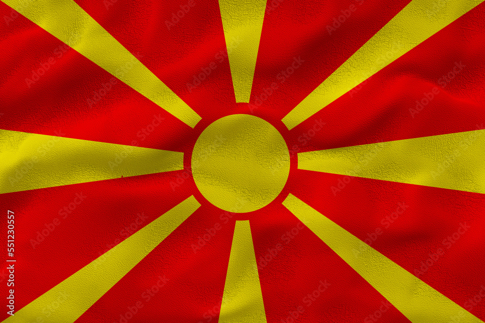 National flag of Macedonia.. Background with flag of Macedonia. National flag of Macedonia.. Background with flag of Macedonia.