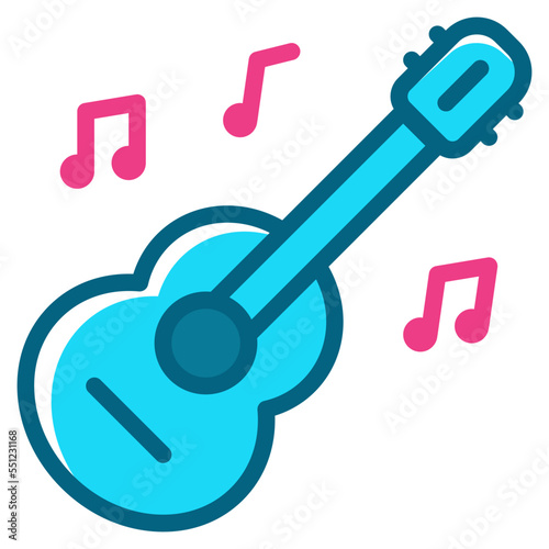 guitar two tone icon