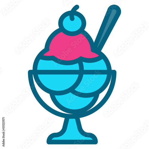 icecream two tone icon