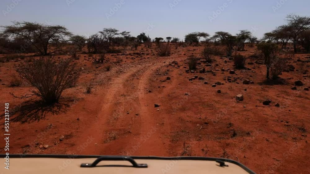 Landscape of Samburu reserve in kenya by 4x4