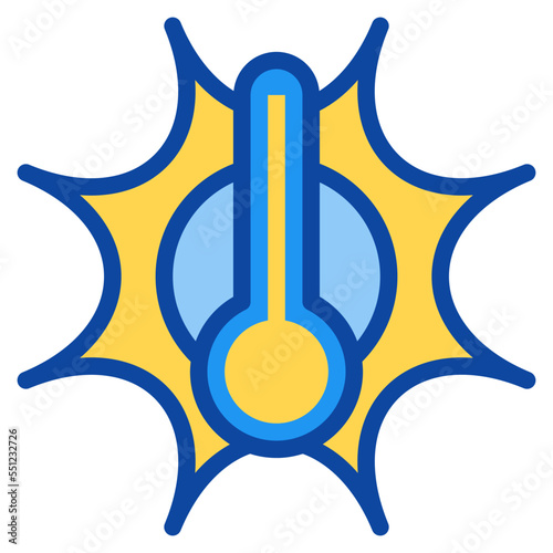 hot two tone icon