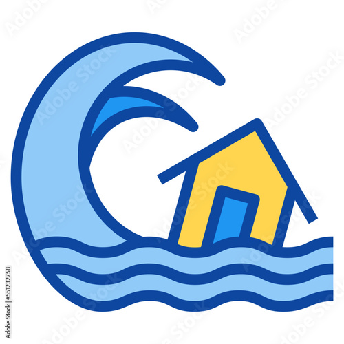 tsunami two tone icon