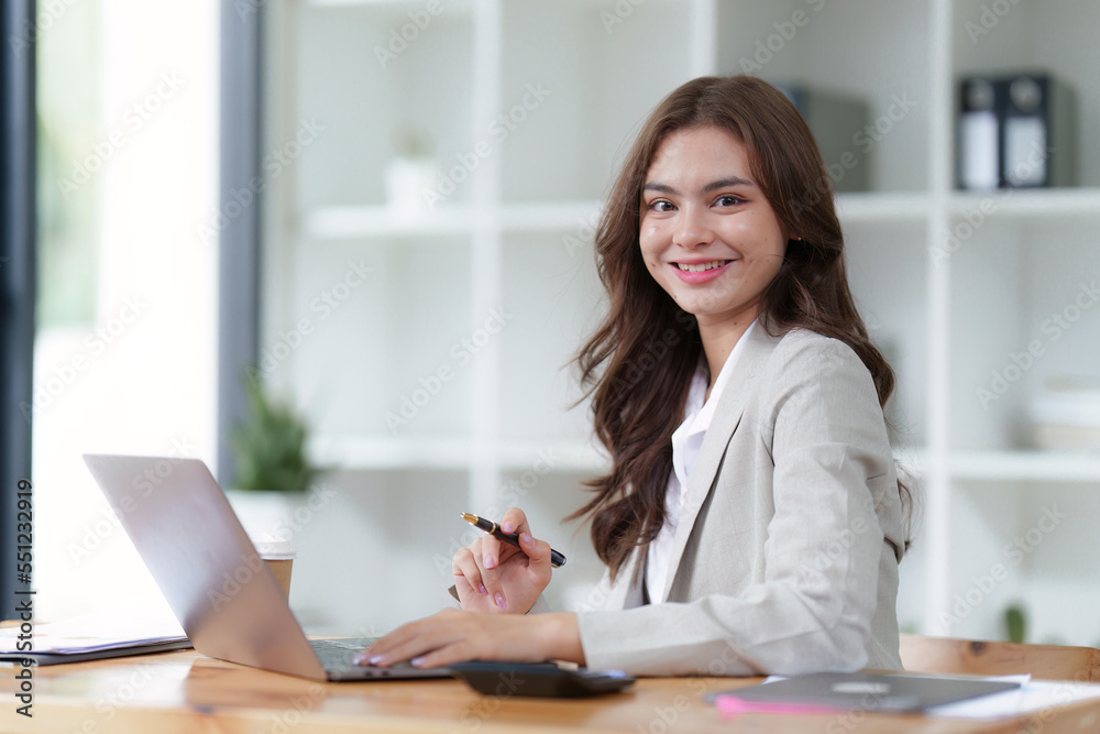 Administrator business people financial inspector making report calculating balance. Internal Revenue and Accounting concept Administrator business people financial inspector making report calculating balance. Internal Revenue and Accounting concept