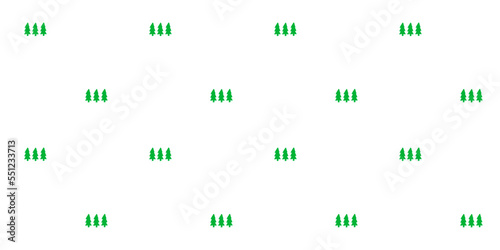  A continuous and modern pattern with a Christmas tree drawn on it, green trees and background easily changeable color, print for textile, wrapping paper, wallpaper