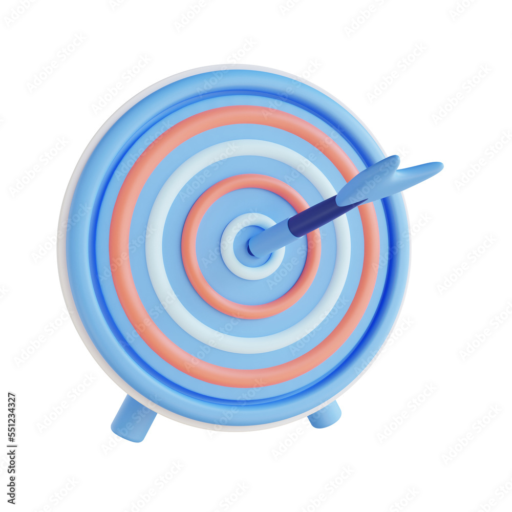 3D illustration business target 3D illustration business target