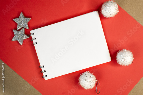 Christmas and New Year. Layout for wishes, to-do list and plans.