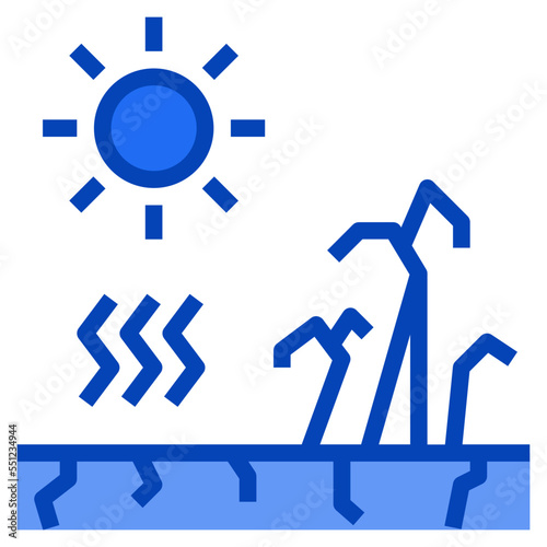 drought blue icon