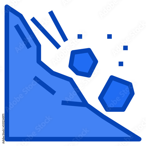 landslide blue icon
