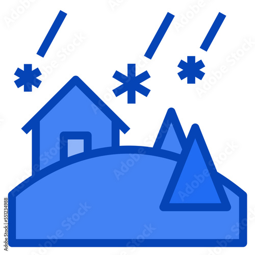 snowstorm blue icon