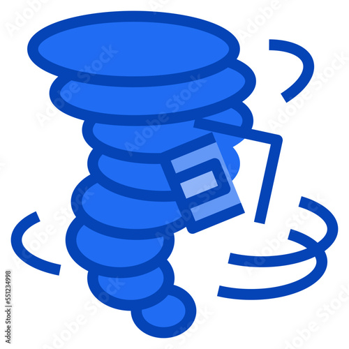 tornado blue icon
