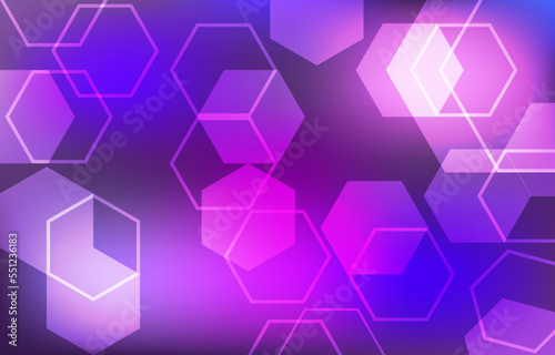 pink blue hexagon graphic design background