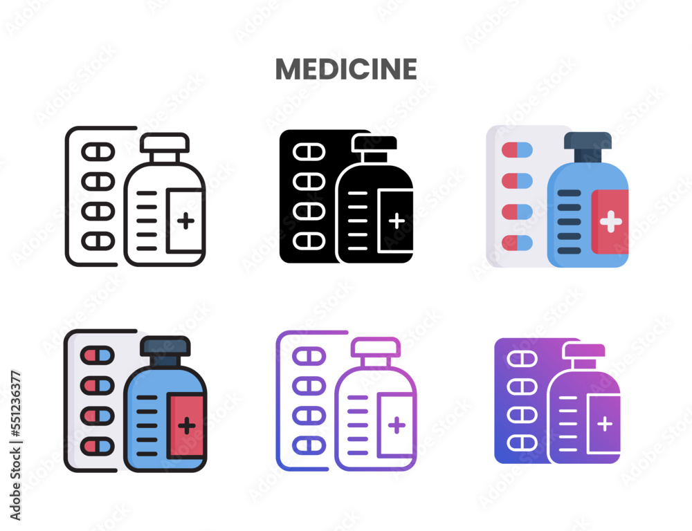 Medicine icons vector illustration set line, flat, glyph, line color gradient. Great for web, app, presentation and more. Medicine icons vector illustration set line, flat, glyph, line color gradient. Great for web, app, presentation and more.