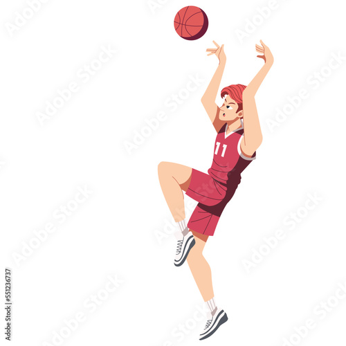 Basketball player shooting