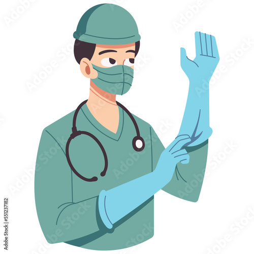 Doctor preparing for surgery