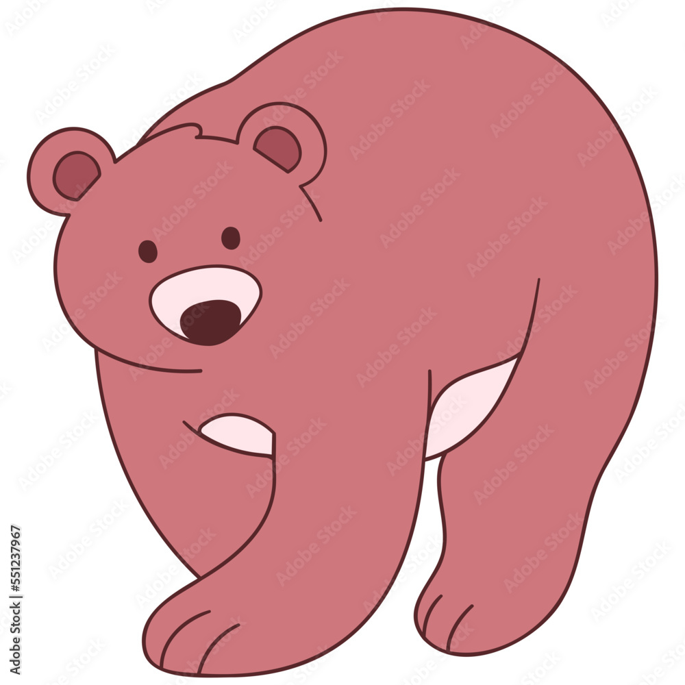 Naklejka premium bear brown walk